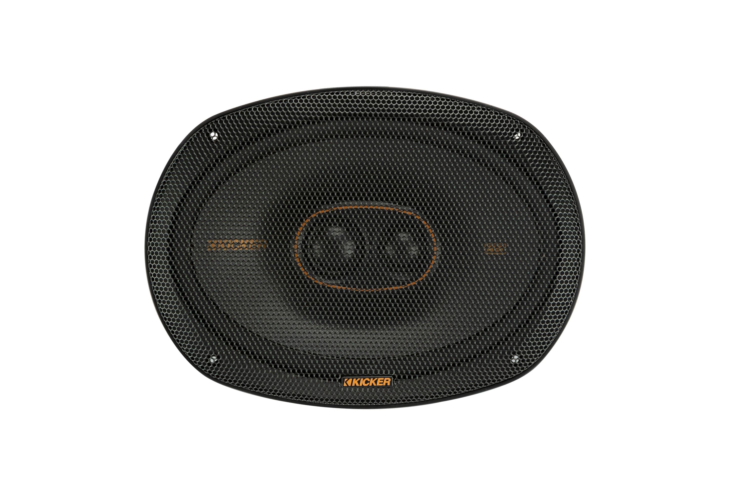 Front. KICKER - KS Series 6" x 9" 3-Way Car Speakers with Polypropylene Cones (Pair) - Black.