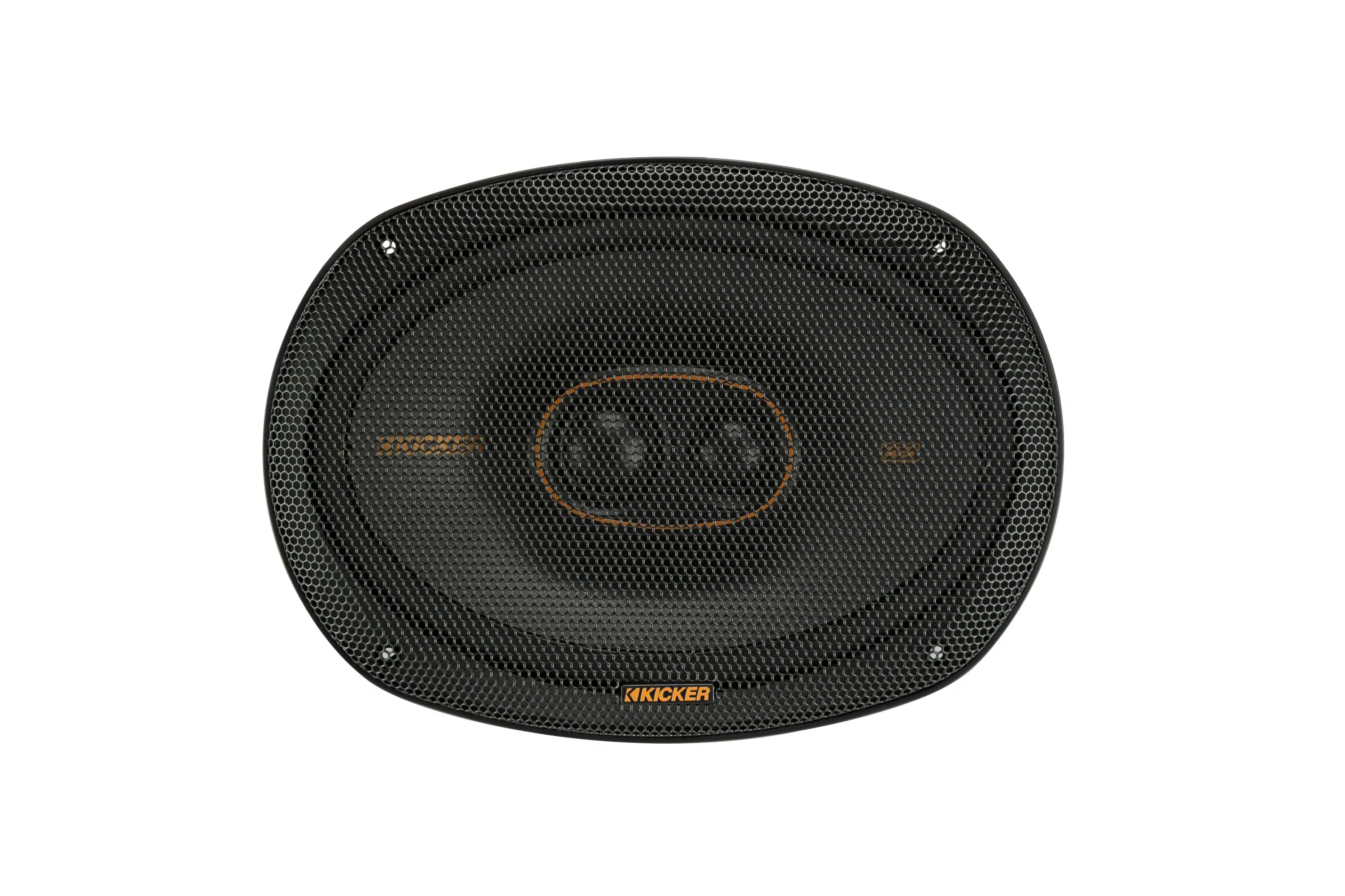 Front. KICKER - KS Series 6" x 9" 3-Way Car Speakers with Polypropylene Cones (Pair) - Black.