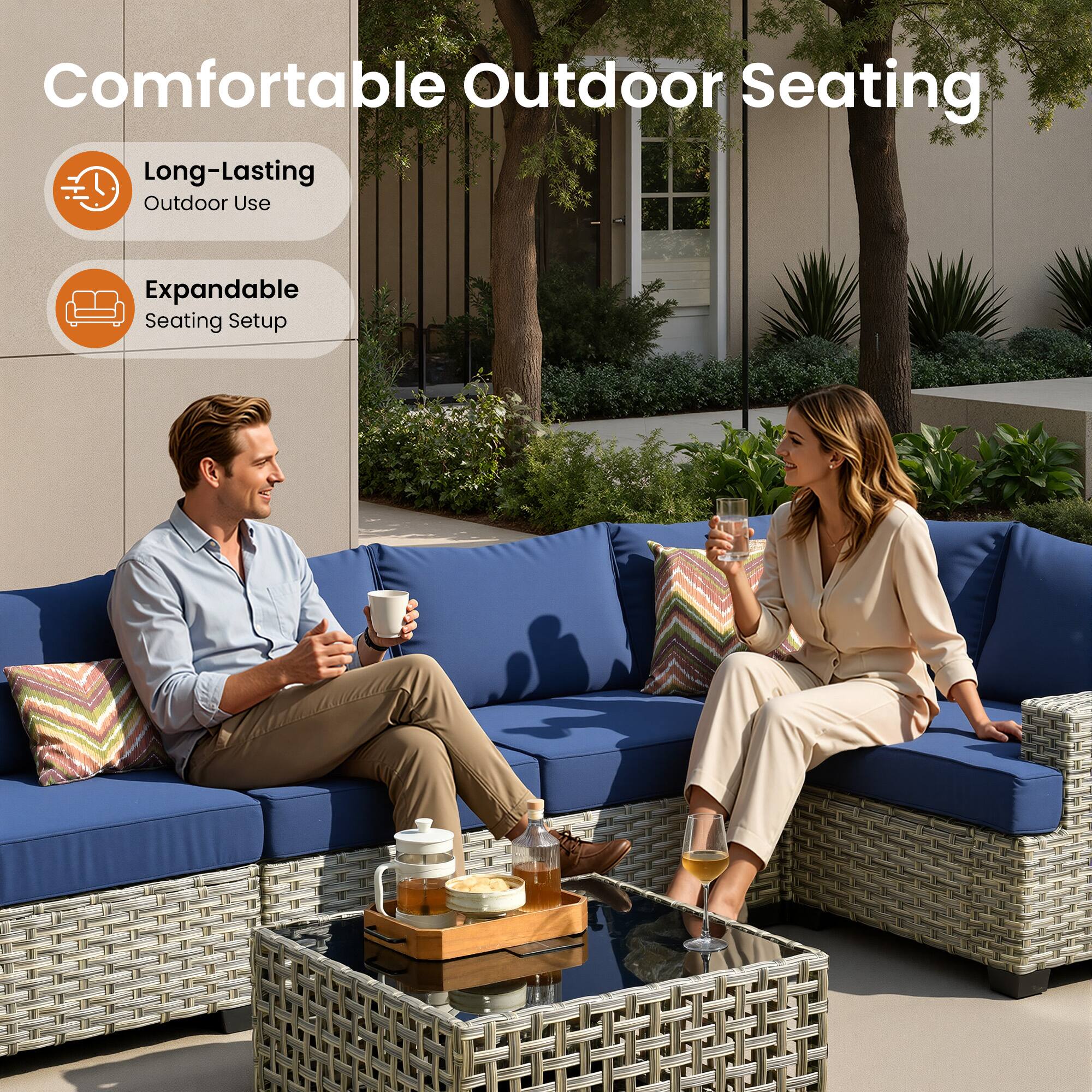 Comfortable Outdoor Seating

- Long-Lasting Outdoor Use
- Expandable Seating Setup