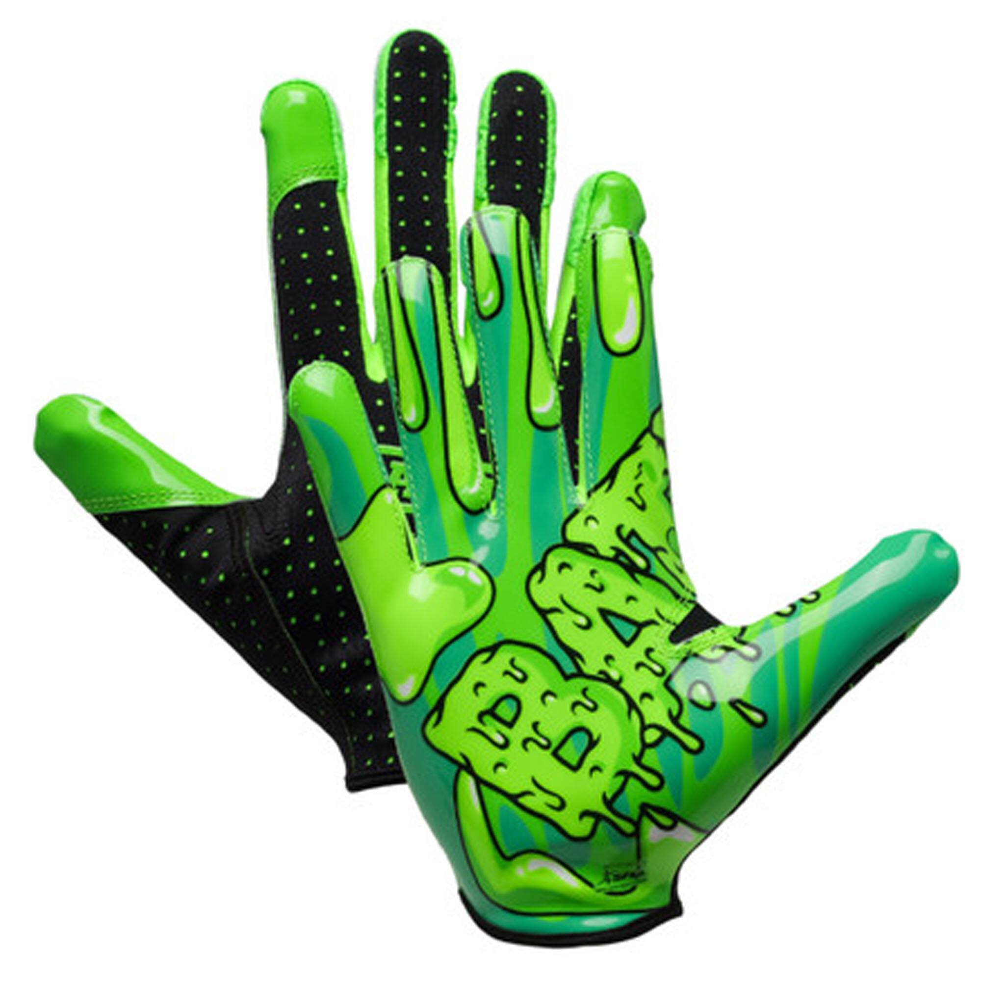 Alt View 2. Battle Sports - Battle Sports Adult  "Slime" Doom Speed Receiver Football Glove - Neon Green -  Large - Neon Green.