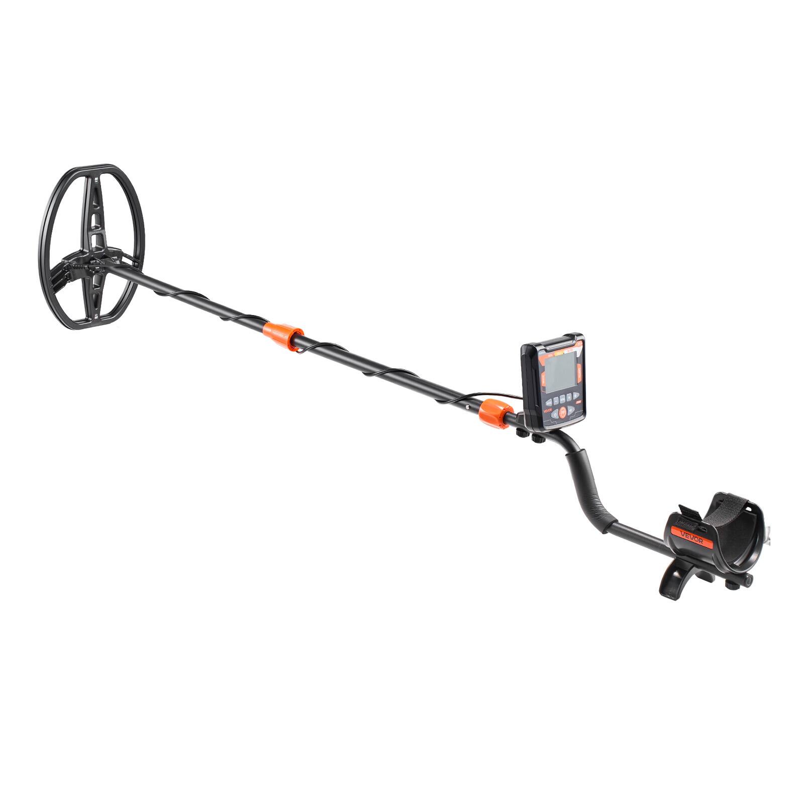 Alt View 5. VEVOR - Metal Detector for Adults, 10", Professional High Accuracy Gold Detector, IP68 Waterproof Search Coil with Display - Black and orange.