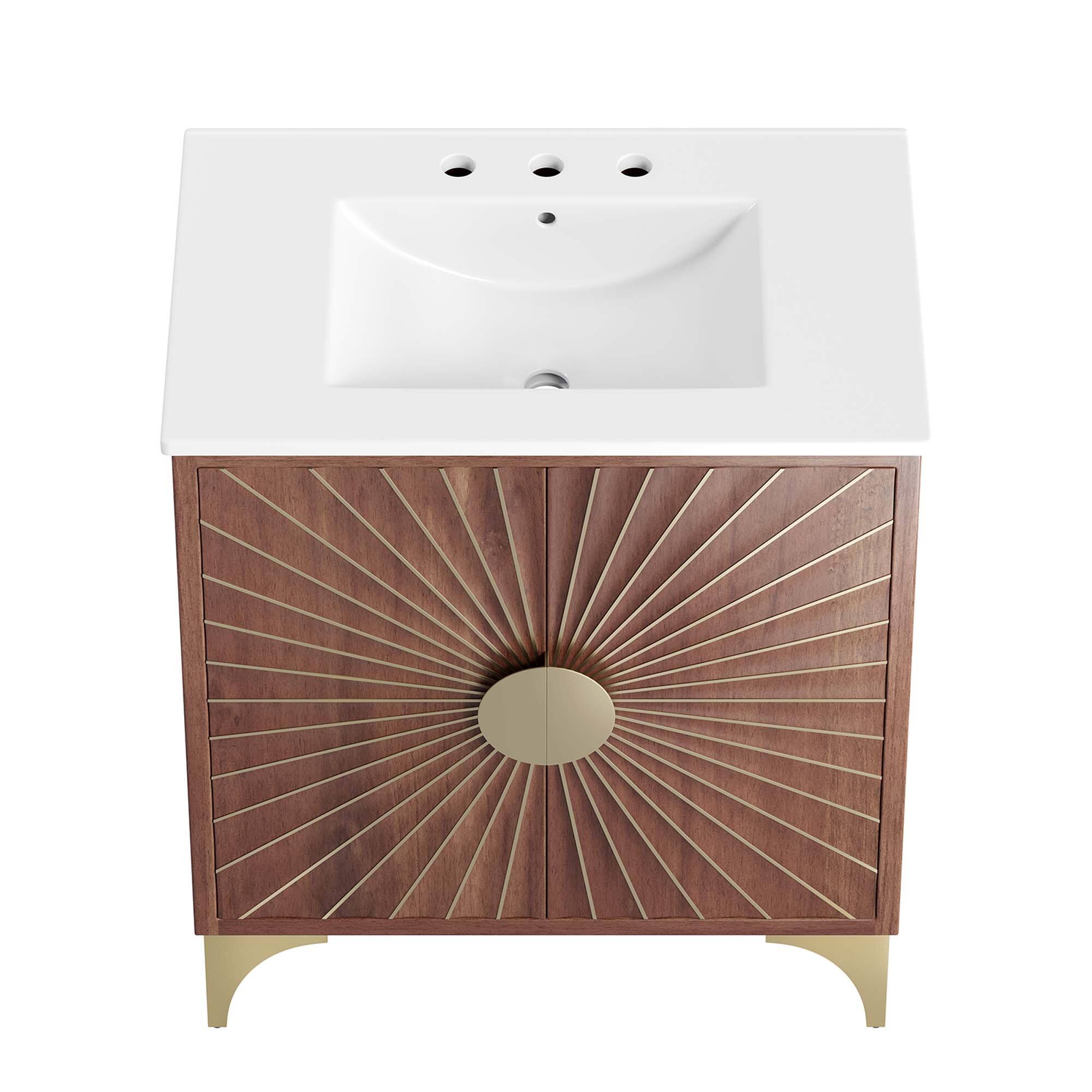 Alt View 7. Modway - Daylight Bathroom Vanity Basin Included by Modway - White Walnut.