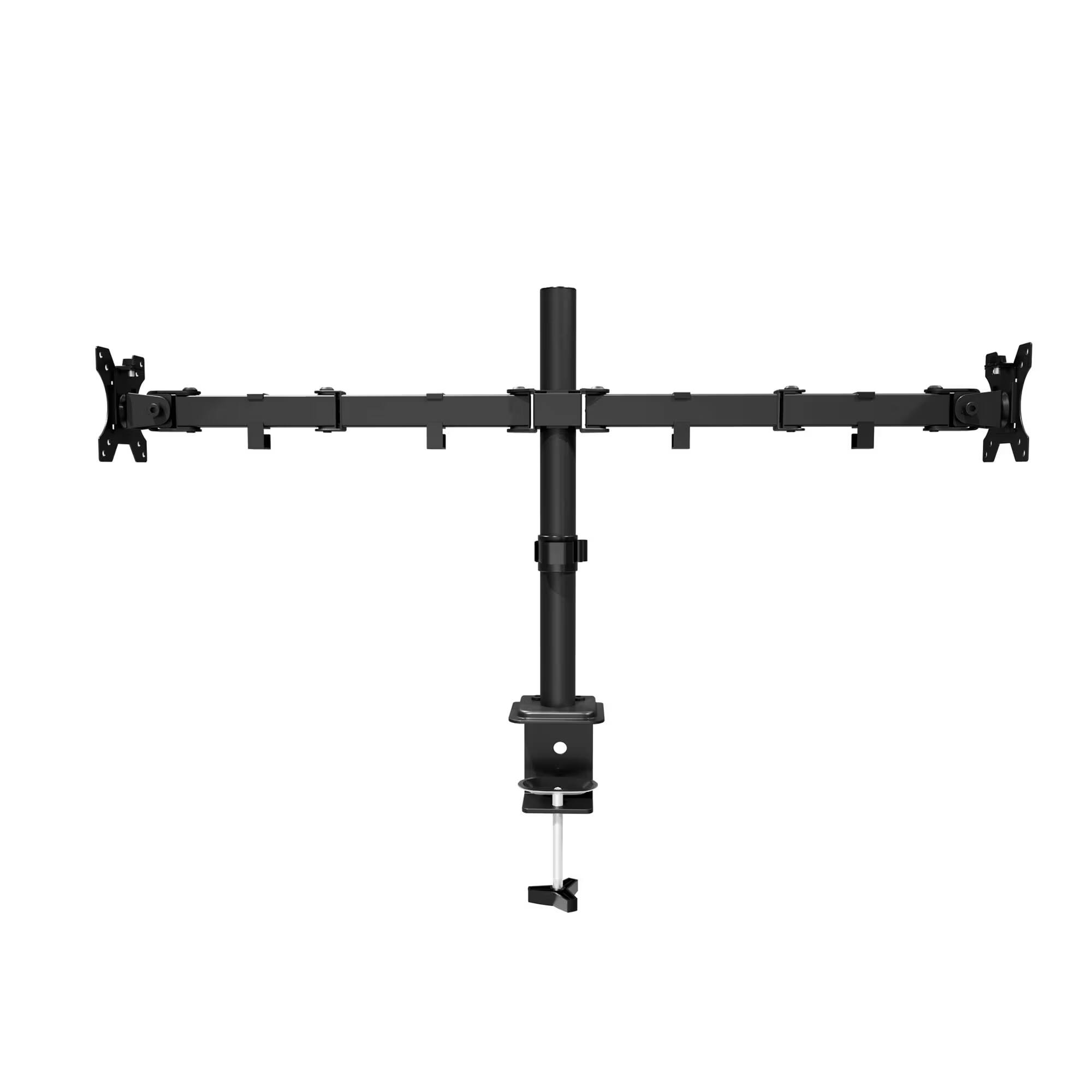 Alt View 1. CloudRest Pro - Dual Monitor Desk Mount Fully Adjustable Dual Monitor Arm for 2 Computer Screens up to 32 inch Heavy Duty Monitor Stand - Black.