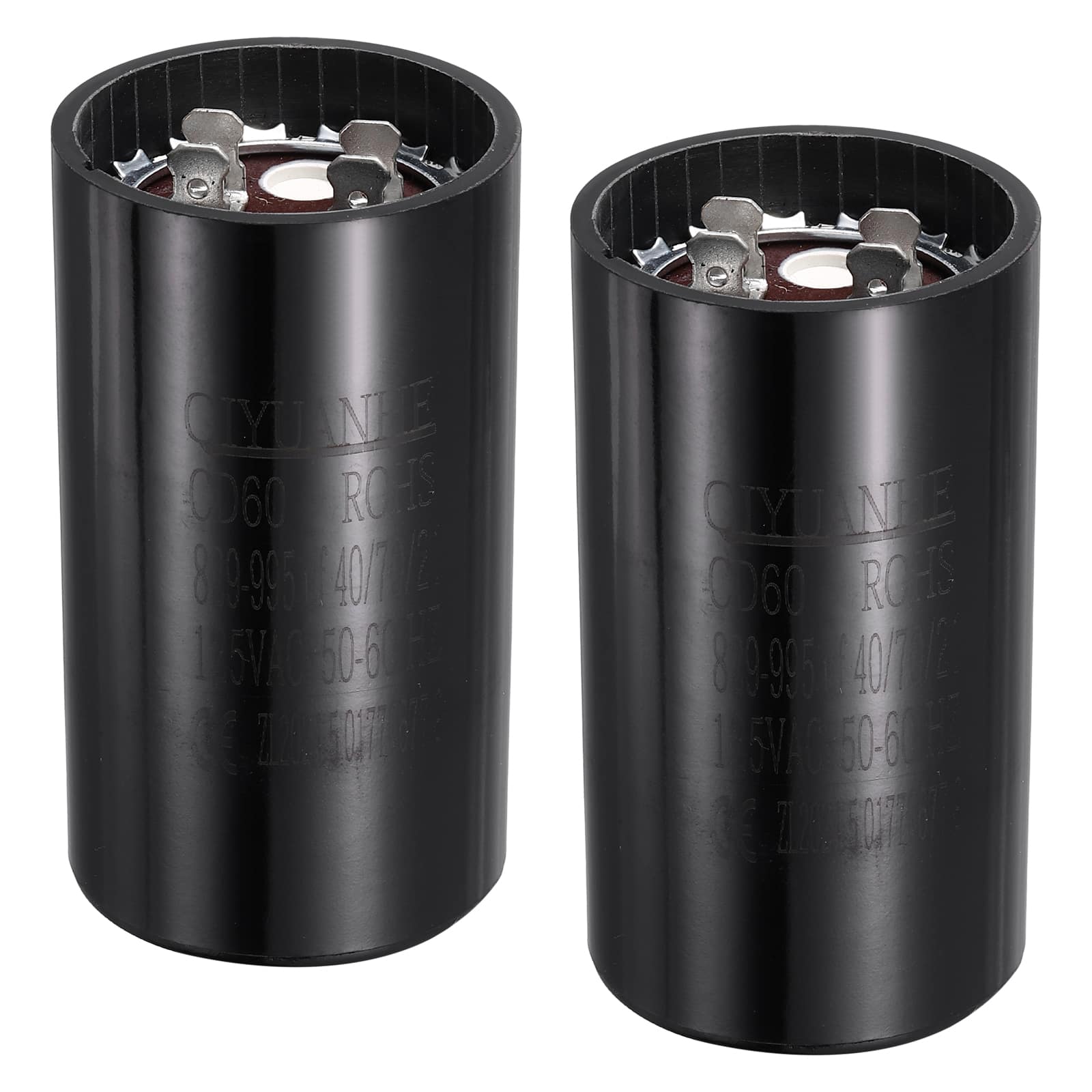 Unique Bargains - 2pcs CD60 Motor Run Capacitor, 829-995uF MFD AC125V, 50-60Hz, for Motor 46x86mm - Black price history on PriceWatchPro