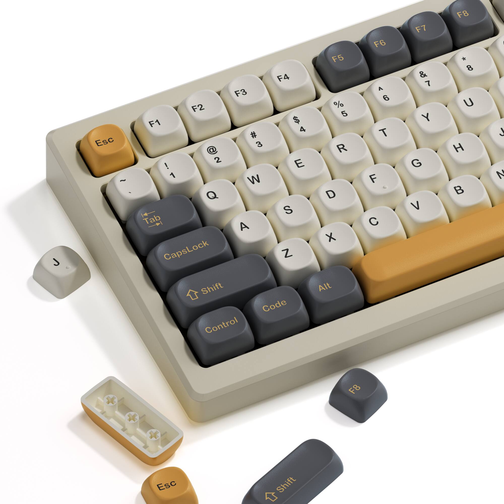 J Esc ~ - F4 F3 F2 F1 $ 4 # 3 2 E ! 1 W Q S Tab A CapsLock Z Shift Code Control F5 % 5 R D X Alt F6 A 6 T F C F7 & 7 Y G V F8 * 8 U H J N F8 Esc Shift