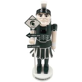 Santa's Workshop - /White Michigan State Spartans 12'' Rivalry Nutcracker - Green