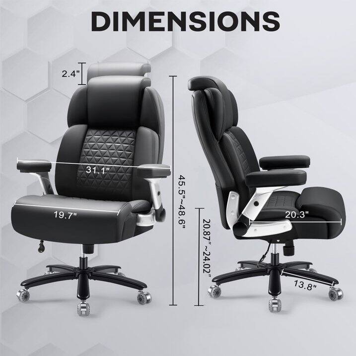 DIMENSIONS
2.4"  
31.1" 19.7"  
45.5"~48.6"  
20.87"~24.02"  
20.3" 13.8"