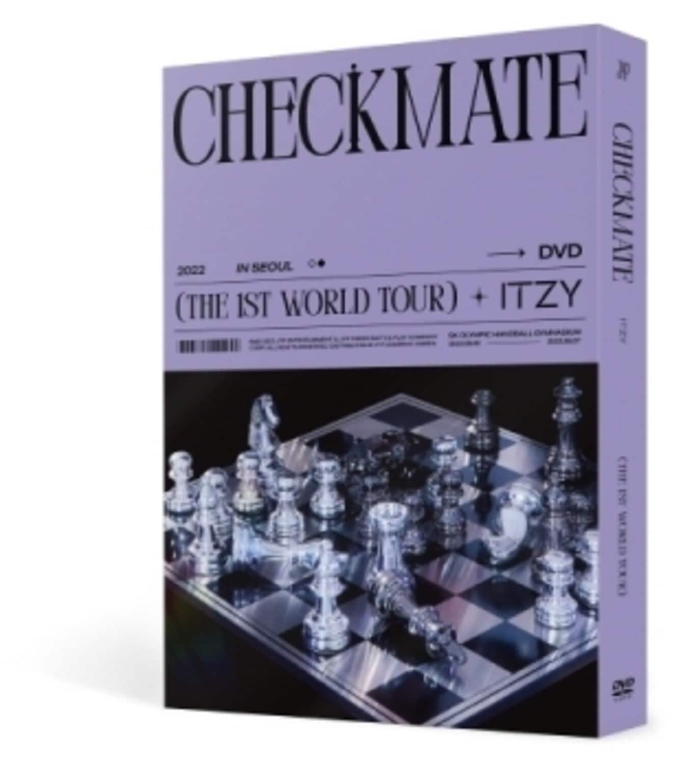 ITZY - Checkmate - 1st World Tour In Seoul - incl. 140pg Photobook, Photostand, 5pc Bookmark + 4x6 Photo Set  - DVD