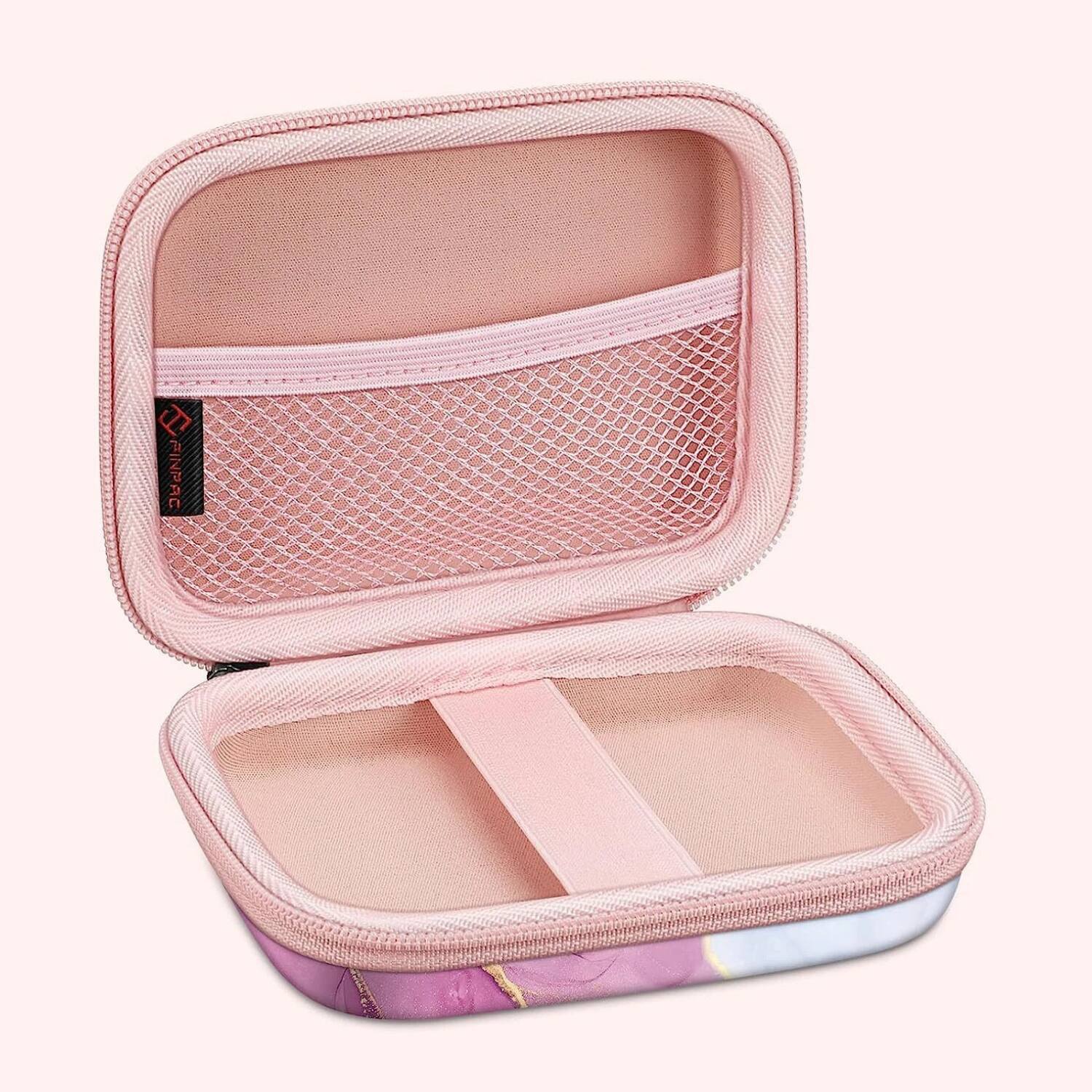 Back. Stock Preferred - Shockproof Carrying Case for Canon Ivy Mini Photo Printer & CLIQ Instant Camera - Lilac Marble.