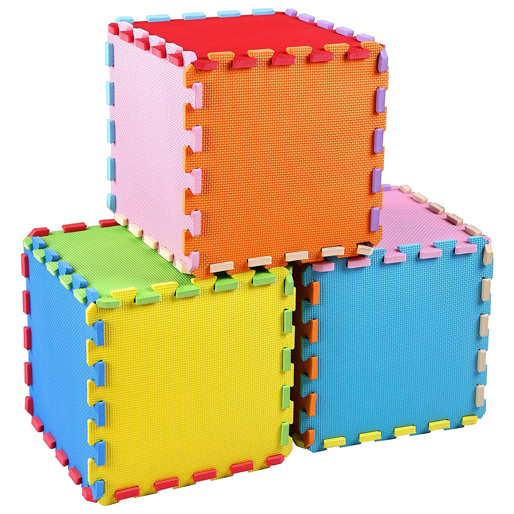 Alt View 8. BalanceFrom Fitness - BalanceFrom 9 Color Extra Thick Interlocking Foam Exercise Play Mats (2 Pack) - Multicolor.