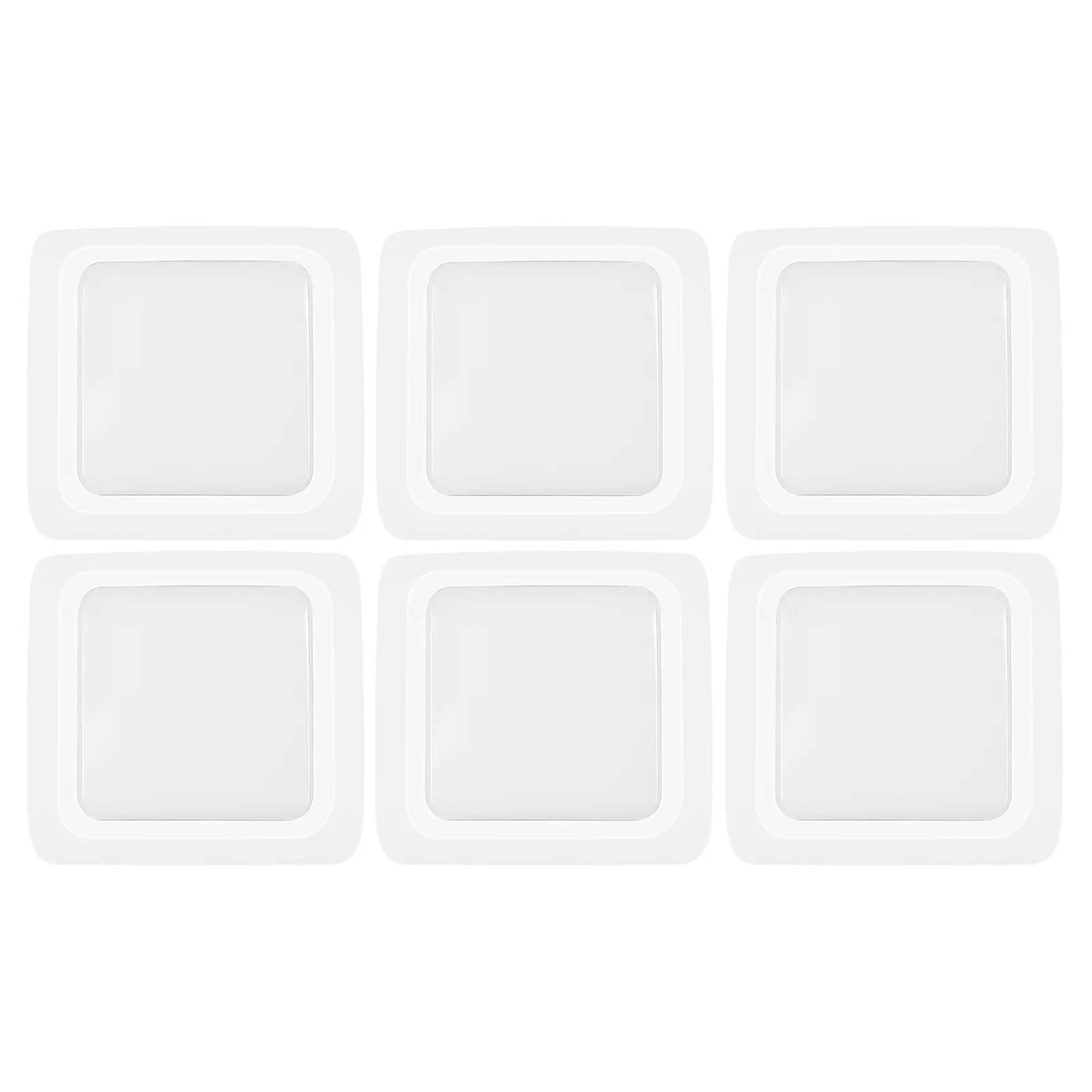 Front. GE - GE Set of 6 Battery Operated Plastic LED Puck Lights for Closets and Cabinets.