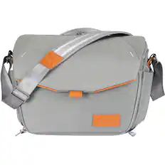 Front. Vanguard - Vanguard VEO City S30 7L Cross-Body Camera Shoulder Bag with Pouch - Gray.