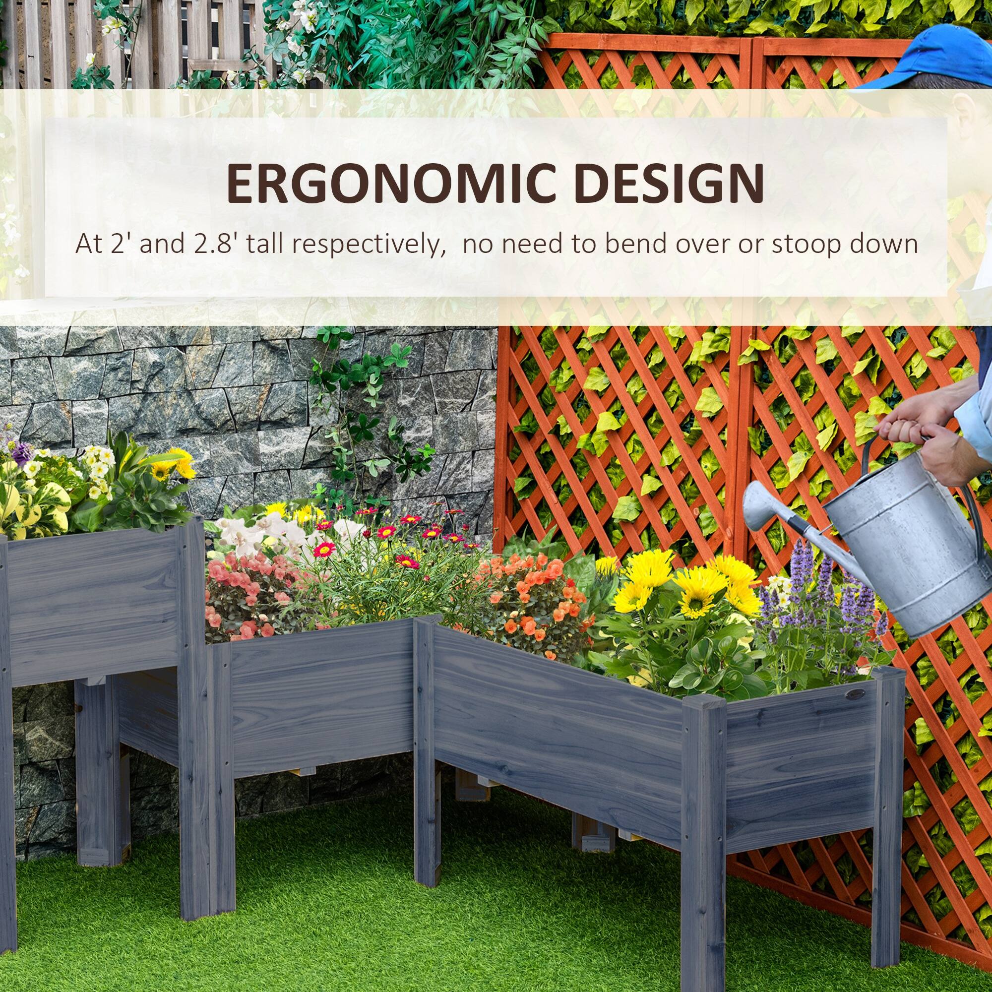 ERGONOMIC DESIGN
At 2' and 2.8' tall respectively, no need to bend over or stoop down