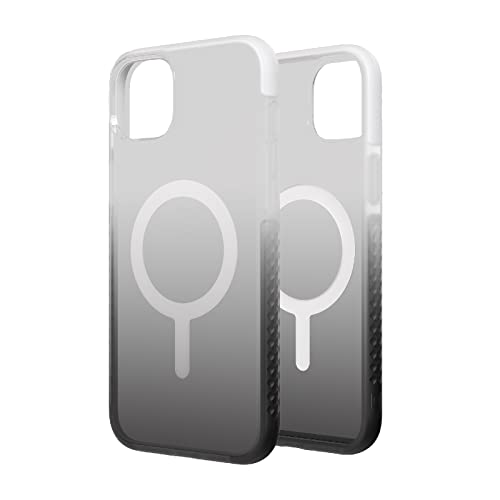 Front. BodyGuardz - BodyGuardz Ace Pro with MagSafe Clear Phone Case for iPhone 14 Plus | Color: White & Black - White & Black.
