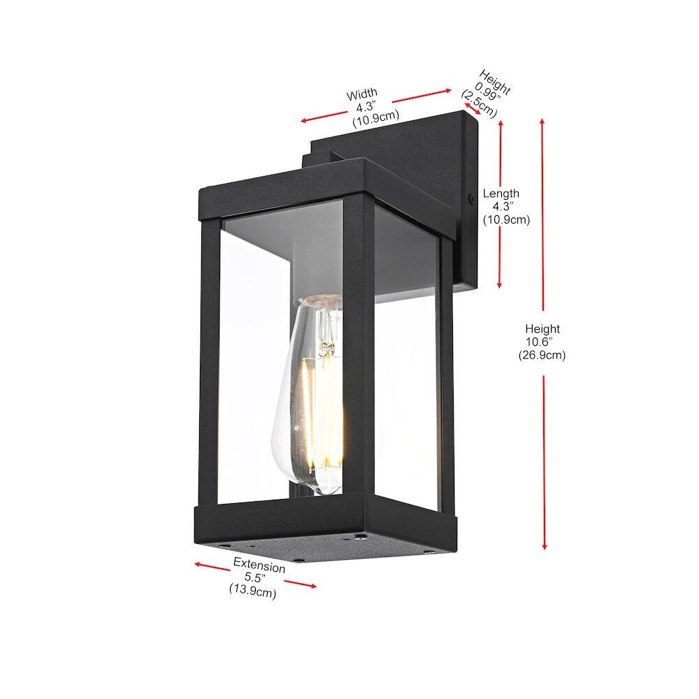 Elegant Lighting - Peter 4 Inch Outdoor Wall Sconce In - Black price history on PriceWatchPro