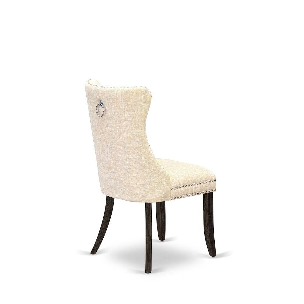 Left. East West Furniture - Parson Kitchen Chairs - Brown.