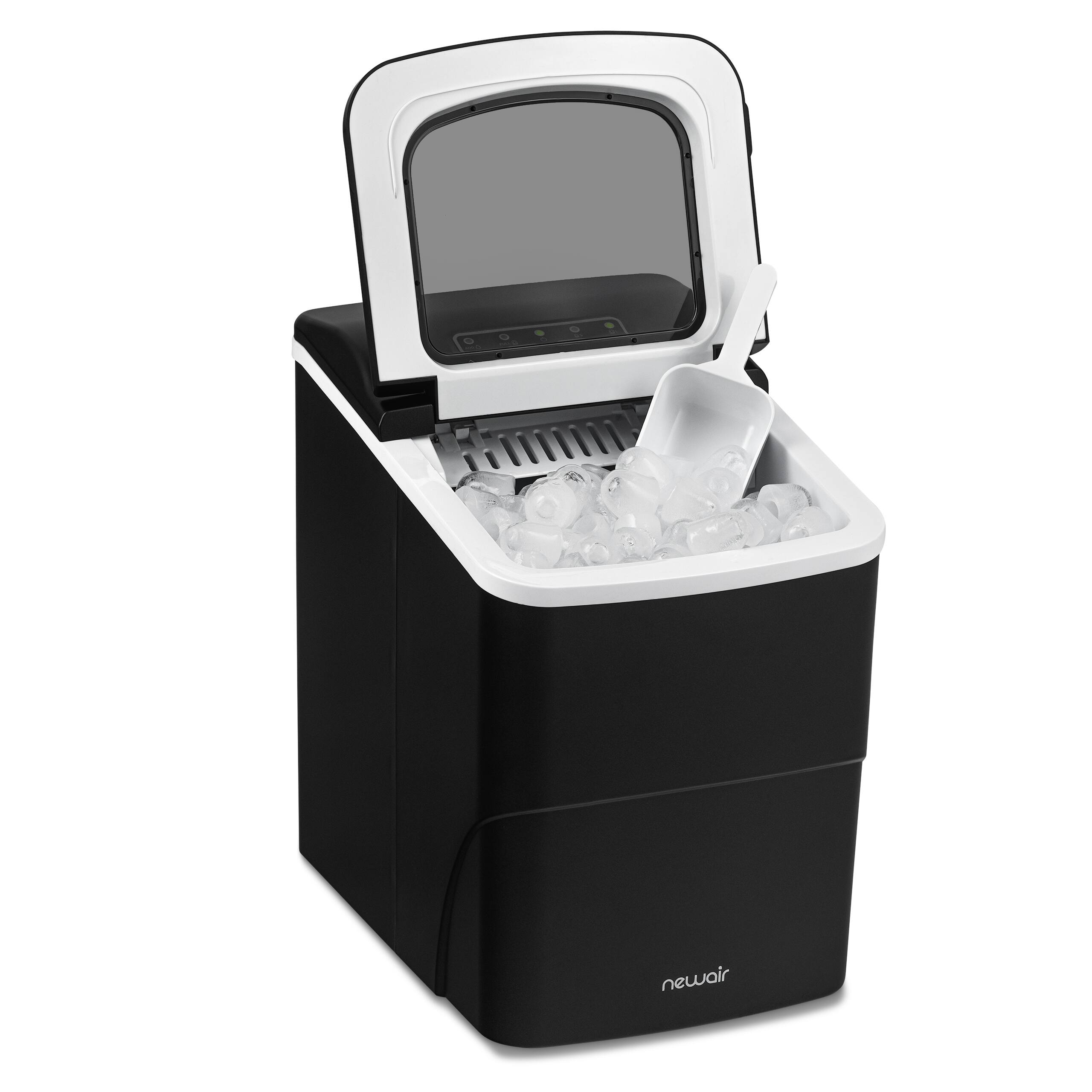 Alt View 8. NewAir - 26 lbs. Countertop Ice Maker, Matte Black, Large or Small Ice Size, Easy to Clean BPA-Free Parts - Matte Black.