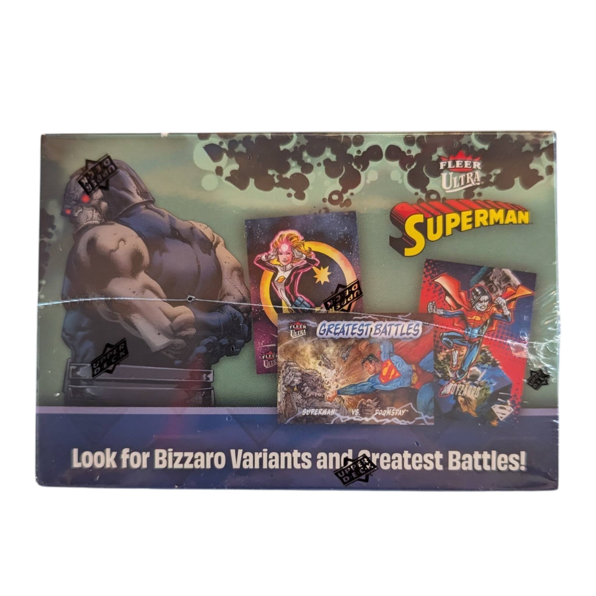 FLEER ULTRA  
SUPERMAN  
GREATEST BATTLES  

Look for Bizarro Variants and Greatest Battles!  

UPPER DECK