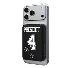 Keyscaper - Dak Prescott Dallas Cowboys 5000mAh Wireless Magnetic Power Bank - Black