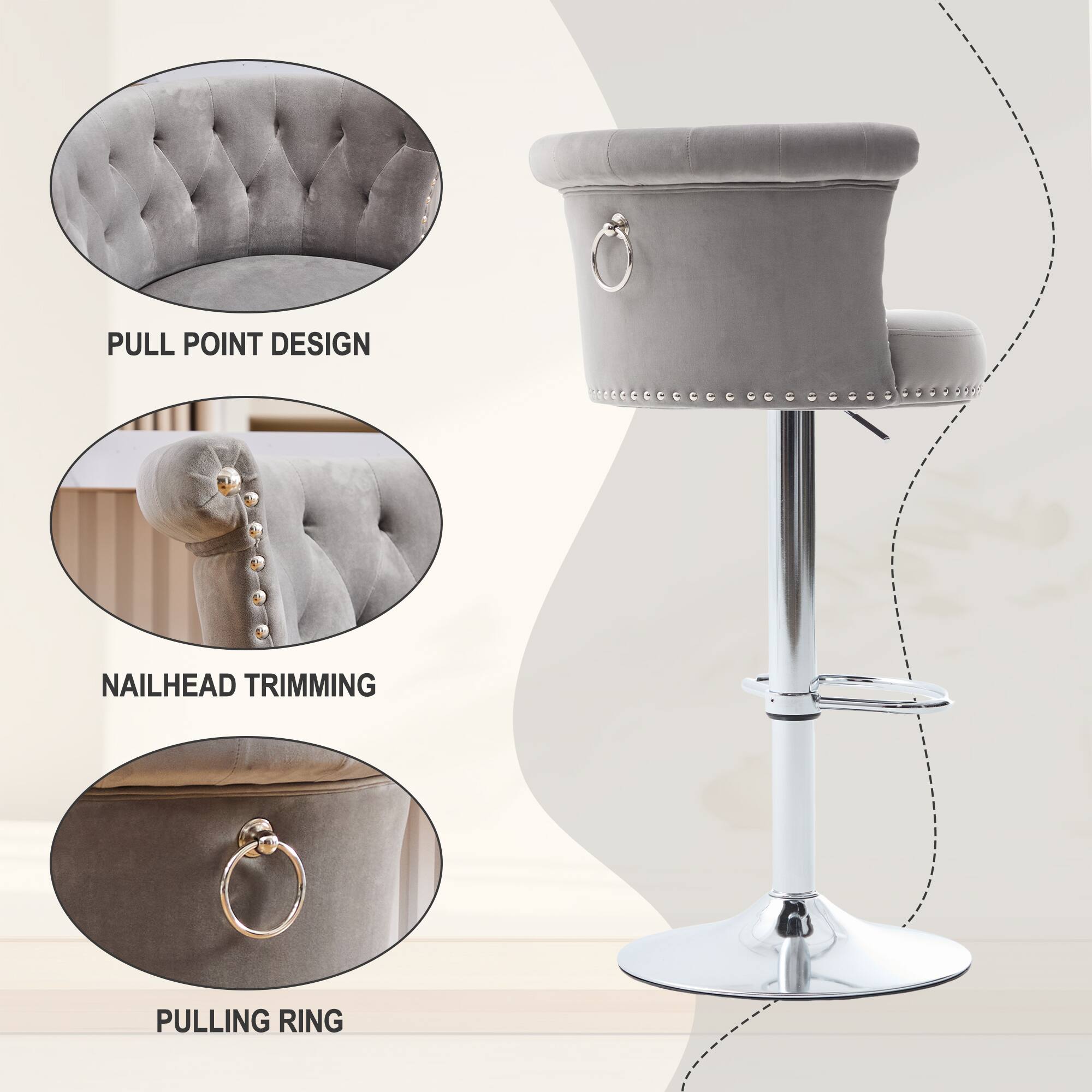 PULL POINT DESIGN  
NAILHEAD TRIMMING  
PULLING RING