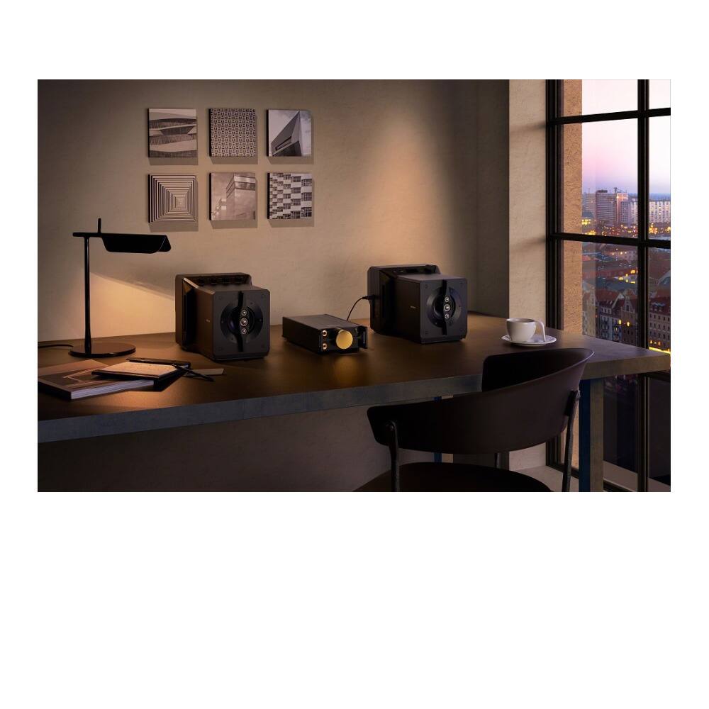 Left. Sony - Sony SA-Z1 Signature Series Hi-Res Near Field Powered Speaker System (Black) - Black.