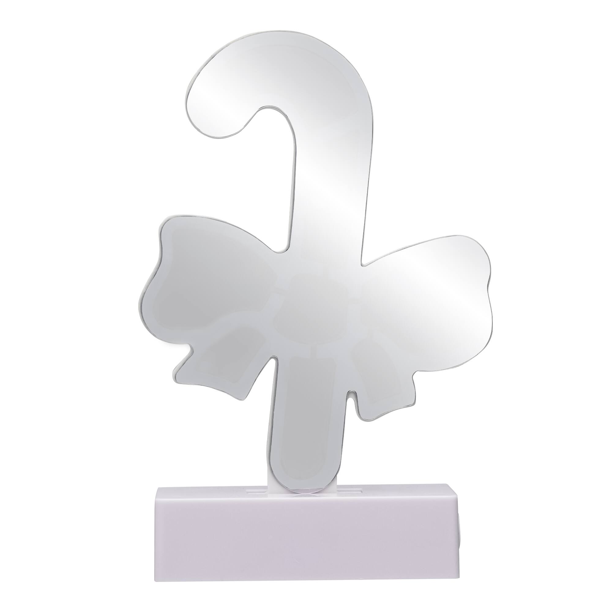 Alt View 6. Northlight - LED 3D Candy Cane with Bow Christmas Infinity Mirror - 8" - Red.