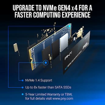 PNY CS2241 500GB M.2 NVMe Gen4 x4 Internal Solid State Drive (SSD PNY CS2241 500GB M.2 NVMe Gen4 x4 Internal Solid State Drive (SSD