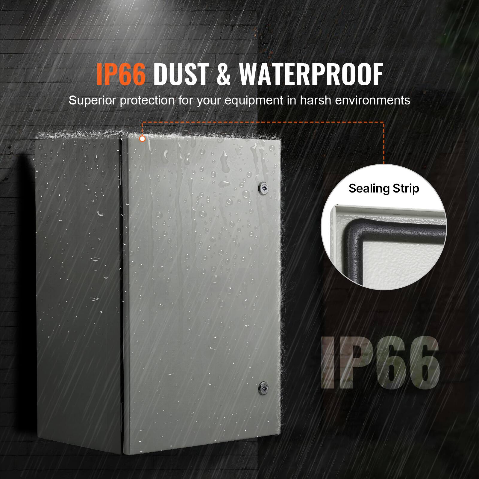 IP66 DUST & WATERPROOF  
Superior protection for your equipment in harsh environments  
Sealing Strip