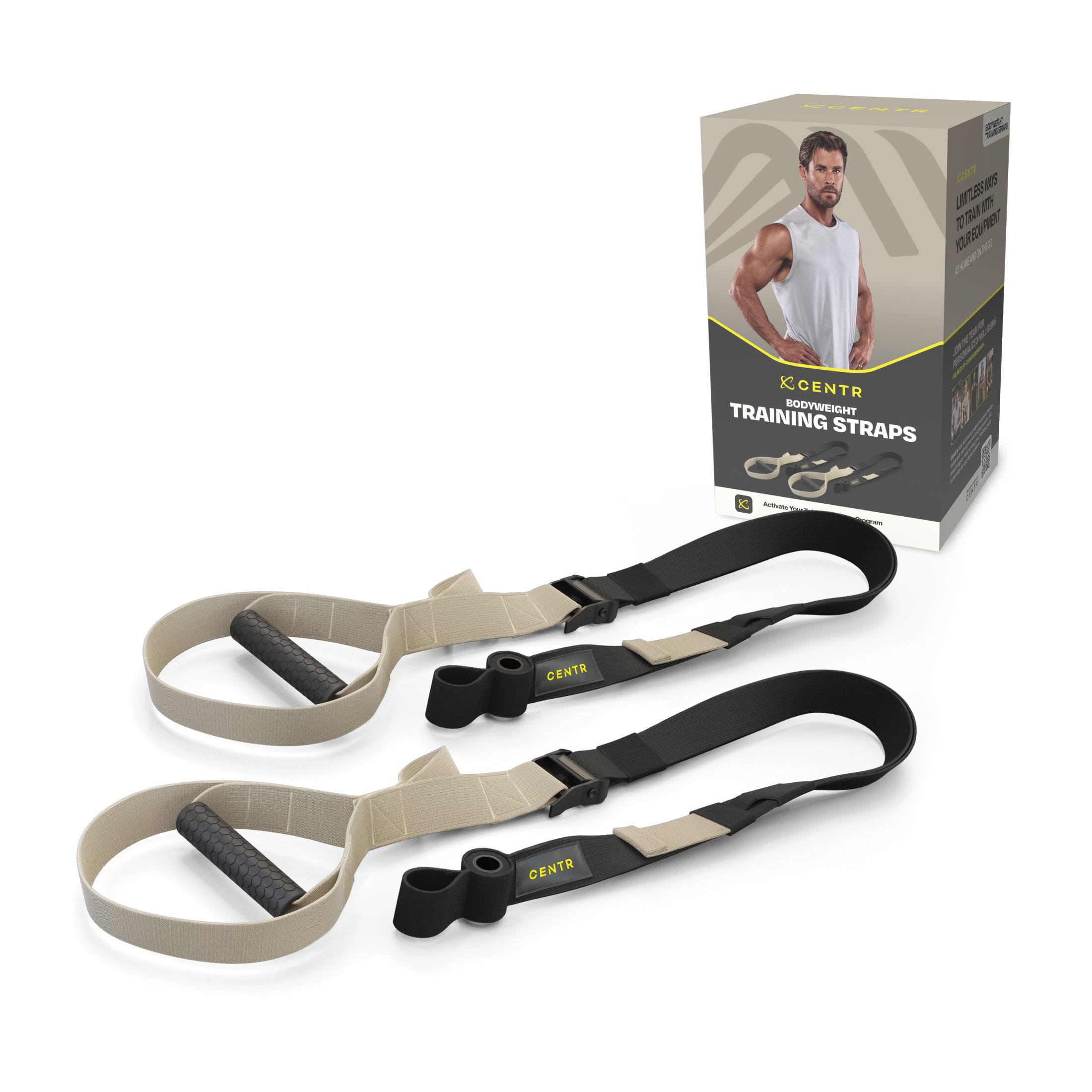 Centr - Body Weight Training Straps - Beige - Front_Zoom