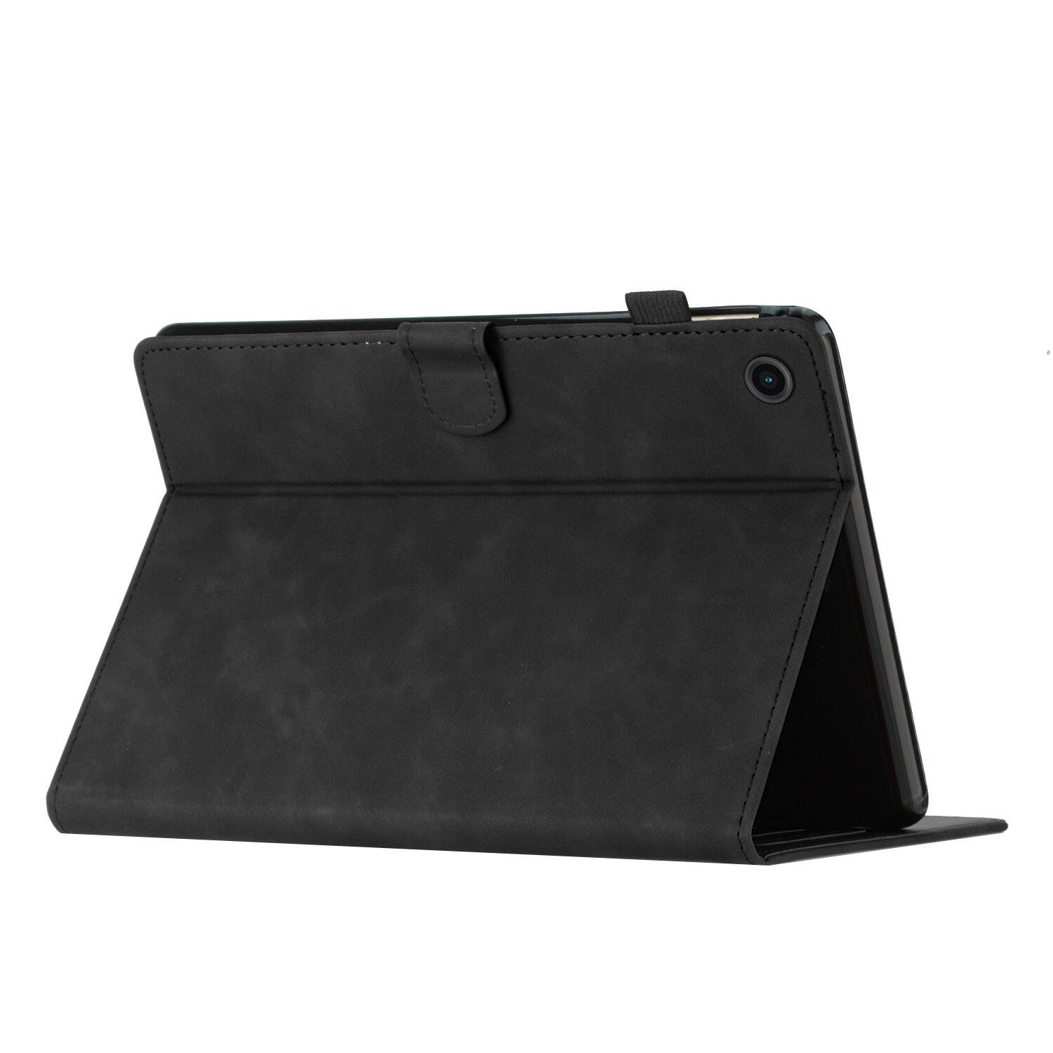 Alt View 4. Dteck - Case for Samsung Galaxy Tab A9 8.7" 2023 (SM-X110/X115),Butterfly Embossed PU Leather Wallet Card Slot Stand Flip Cover - Black.
