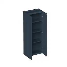 Boyel Living - 27-in W x 42-in H x 12-in D Shaker RTA Kitchen Wall Cabinet with Soft-Close - Charcoal Blue