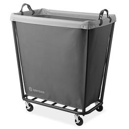 Dryser - Commercial Rolling Canvas Bin Laundry Hamper on Wheels - Gray