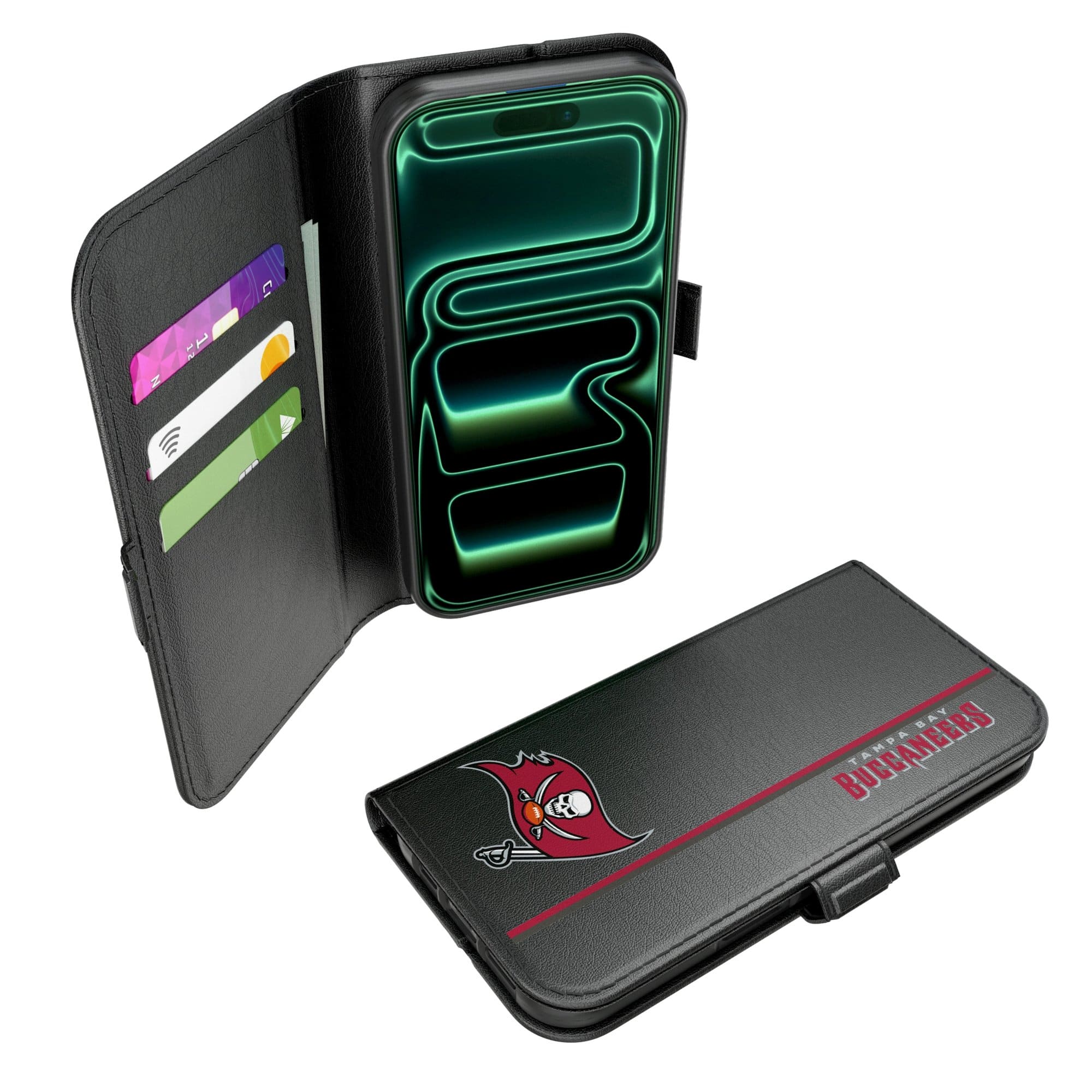 Keyscaper - NFL - Tampa Bay Buccaneers iPhone Folio 2.0 Case - 17 Pro Max - Black price history on PriceWatchPro