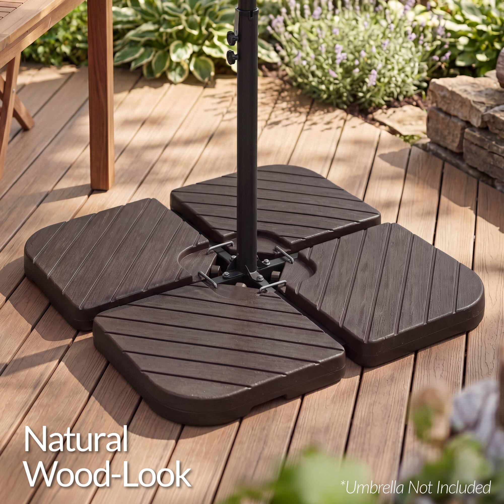 Natural Wood-Look  
*Umbrella Not Included