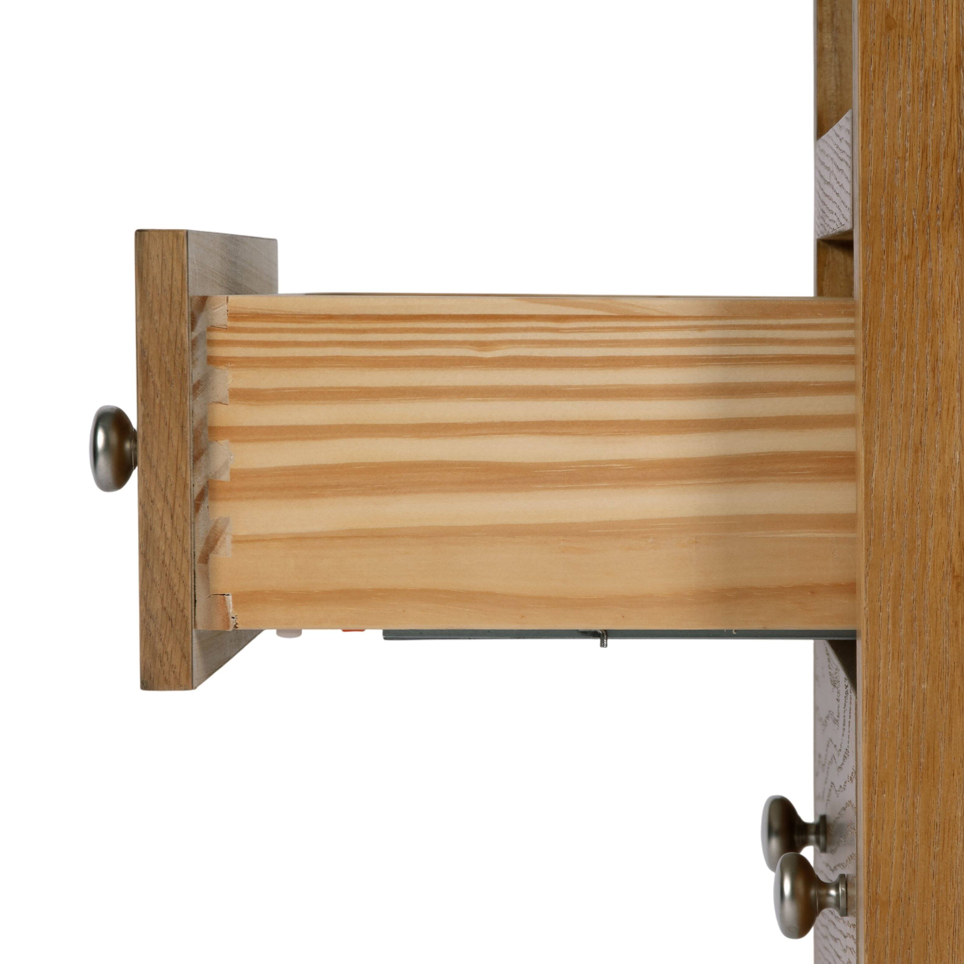 Alt View 4. Butler Specialty - Dana 28 in. W Rectangular Wood 2 Drawer Nightstand with Top Shelf - Natural.