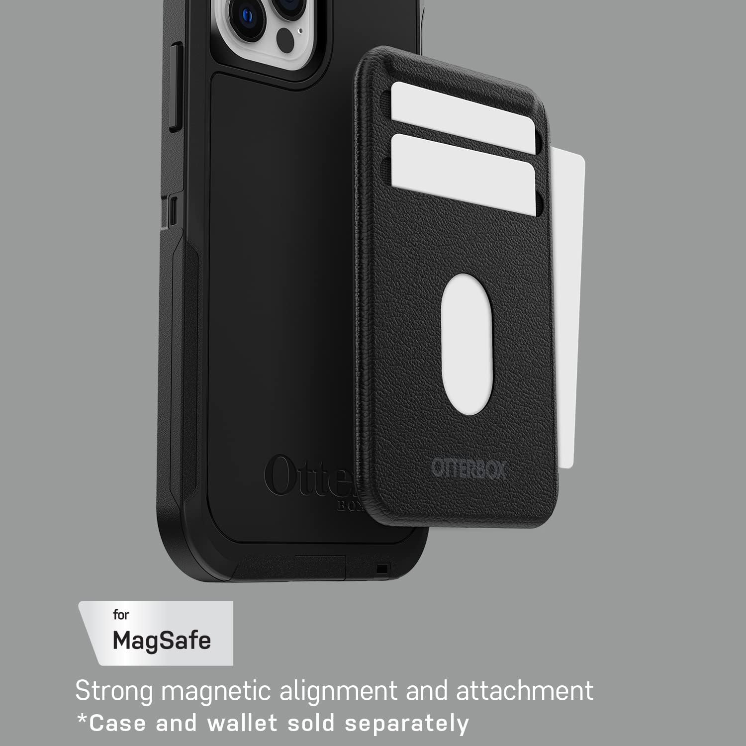 Otterbox for MagSafe  
Strong magnetic alignment and attachment  
*Case and wallet sold separately