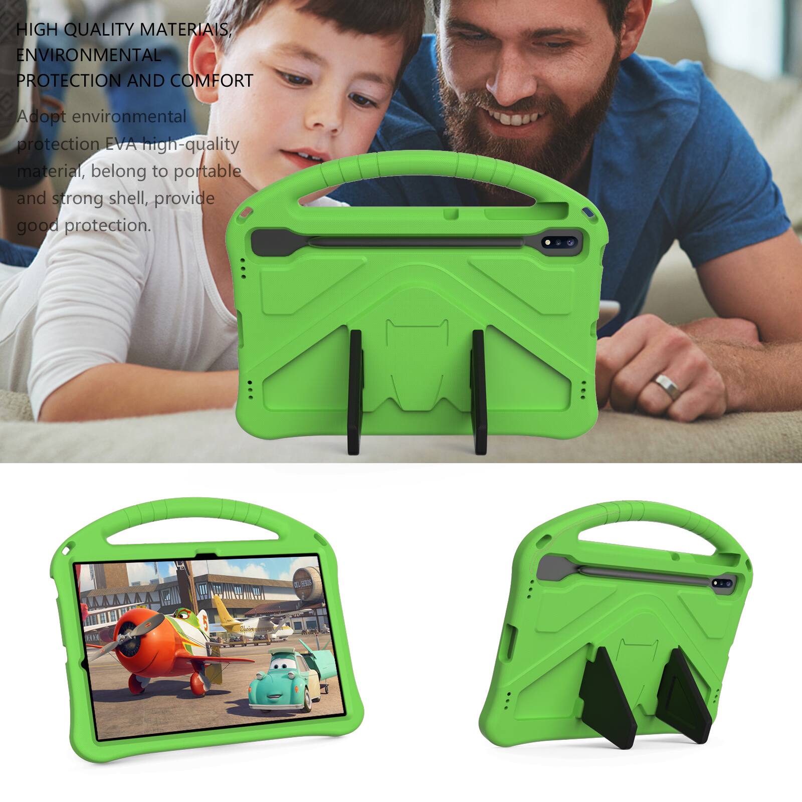 HIGH QUALITY MATERIALS, ENVIRONMENTAL PROTECTION AND COMFORT

Adopt environmental protection EVA high-quality material, belong to portable and strong shell, provide good protection.