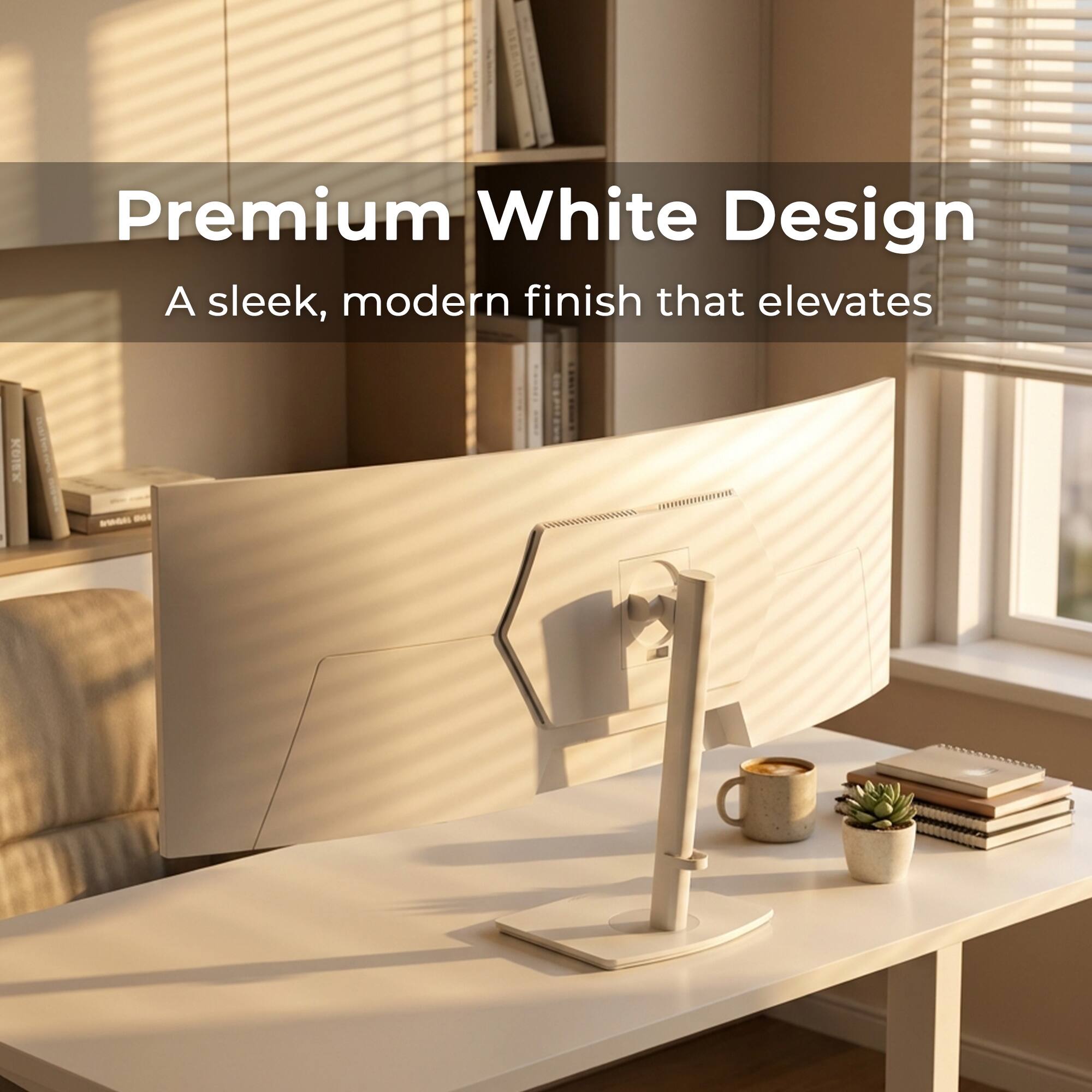 Premium White Design  
A sleek, modern finish that elevates