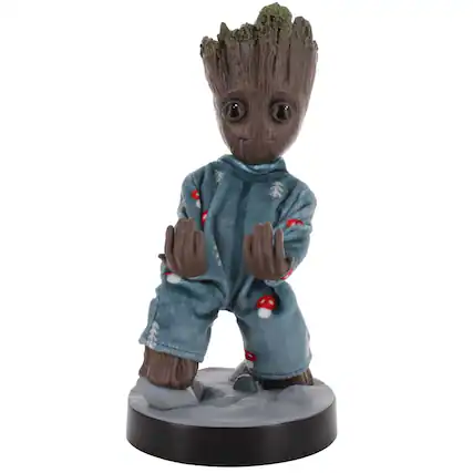 Front. Cable Guys by Exquisite Gaming - Guardians of The Galaxy: Toddler Groot In Pj's Game Controller & Phone Holder.