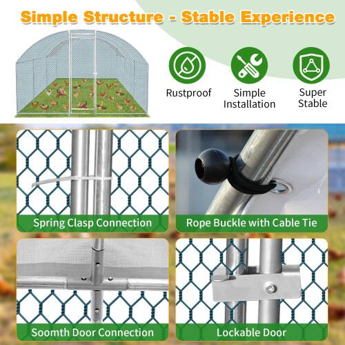 Simple Structure - Stable Experience

- Rustproof
- Simple Installation
- Super Stable

Spring Clasp Connection

Rope Buckle with Cable Tie

Smooth Door Connection

Lockable Door