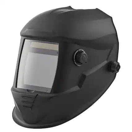Front. VEVOR - Welding Helmet Auto Darkening, 3.94" x 3.15" True Color Welding Hood, Solar-Powered Welder Mask 4 Arc Sensors - Black.