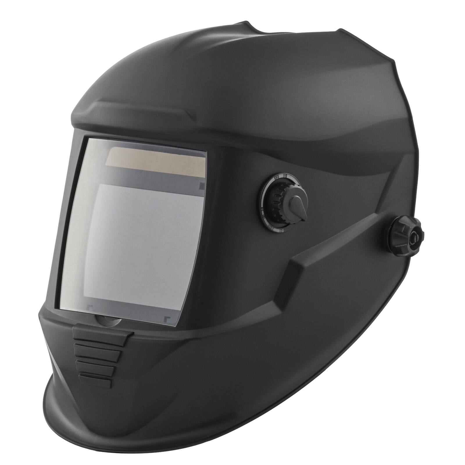 Front. VEVOR - Welding Helmet Auto Darkening, 3.94" x 3.15" True Color Welding Hood, Solar-Powered Welder Mask 4 Arc Sensors - Black.