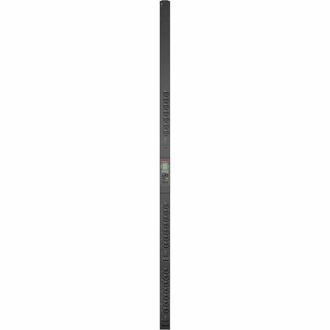 Front. APC - APC NetShelter Switched Rack PDU, 9K series, 0U, 20A, 208V, 21 C13/C15 and 3 C19/C21, L620 Cord - Switched - IEC 60320 - Black.