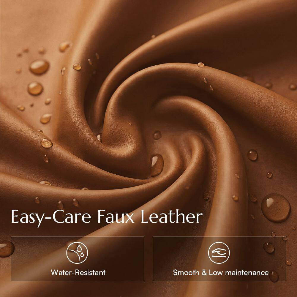 Easy-Care Faux Leather  
Water-Resistant  
Smooth & Low maintenance