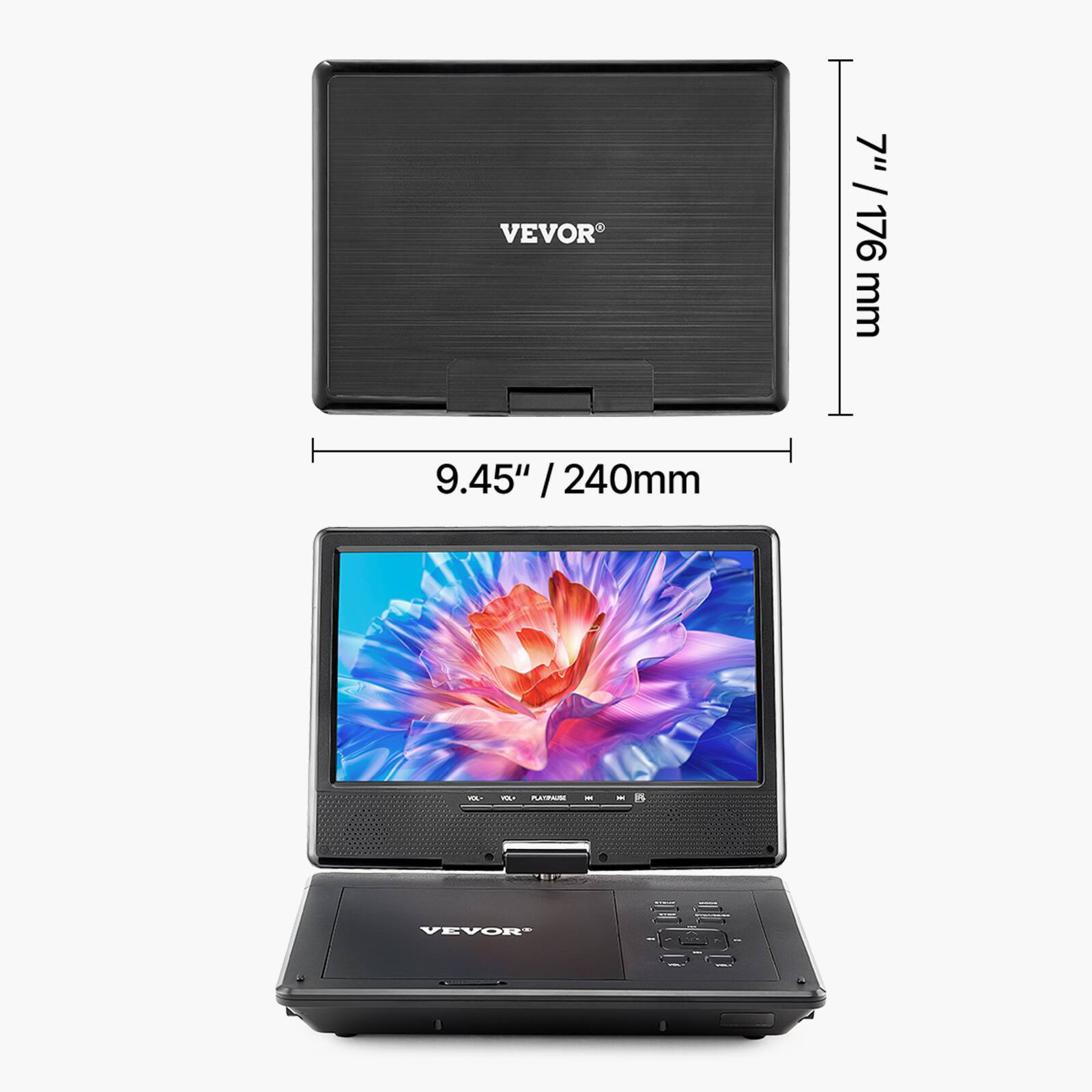 VEVOR

7" / 176 mm

9.45" / 240 mm