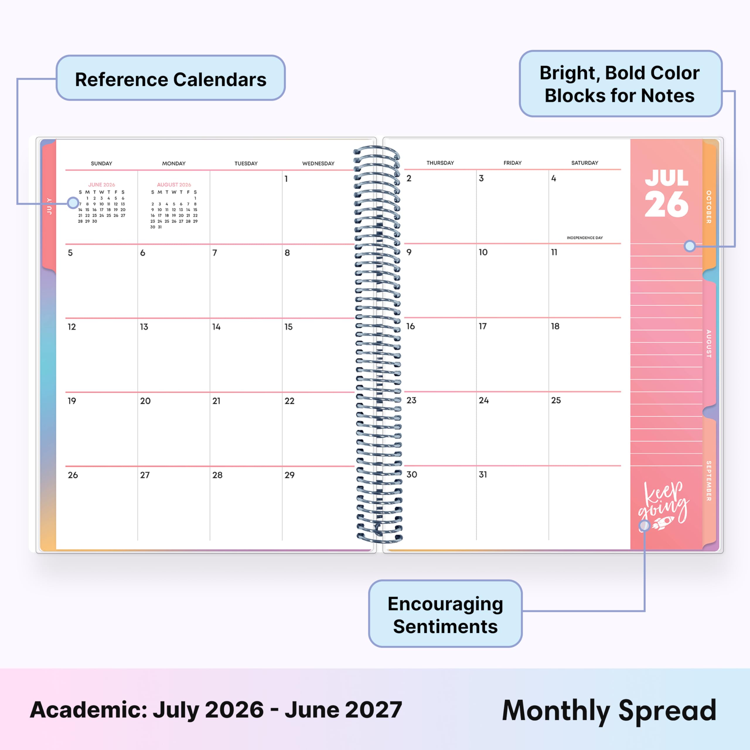 Reference Calendars

Bright, Bold Color Blocks for Notes

SUNDAY JUNE 2006
1 2 3 4 5 6 7 8 9 10 11 12 13 14 15 16 17 18 19 20 21 22 23 24 25 26 27

MONDAY AUGUST 2016
1 2 3 4 5 6 7 8 9 10 11 12 13 14 15 16 17 18 19 20 21 22 23 24 25 26 27 28 29 30 31

TUESDAY
5 6 7 8 9 10 11 12 13 14 15 16 17 18 19 20 21 22 23 24 25 26 27