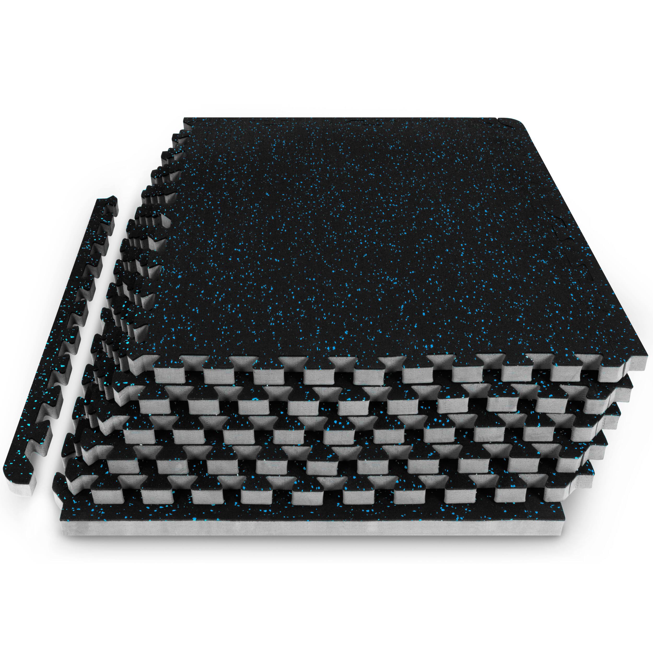 ProsourceFit - Rubber Top Exercise Puzzle Mat 3/4-in, 24 Sq Ft - 6 Tiles - Blue price history on PriceWatchPro