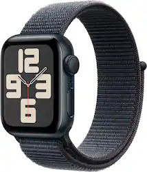 Apple Watch SE 2nd Generation (GPS) 40mm Aluminum Case with Ink Sport Loop - Midnight - (2024) - Angle_Zoom