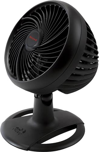 Honeywell - Turbo Force Oscillating Table Fan - Black - Larger Front