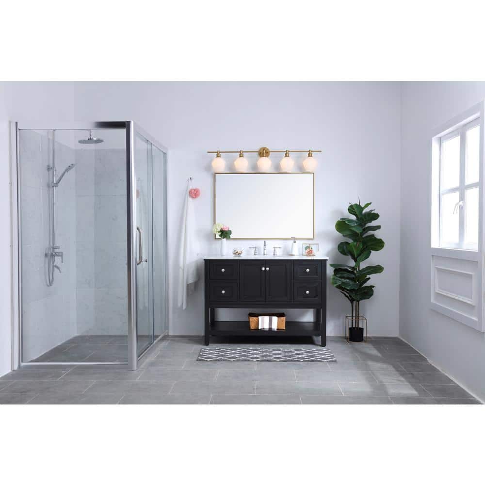Living District - Gene 5 light Wall sconce - Brass And Frosted White Glass price history on PriceWatchPro